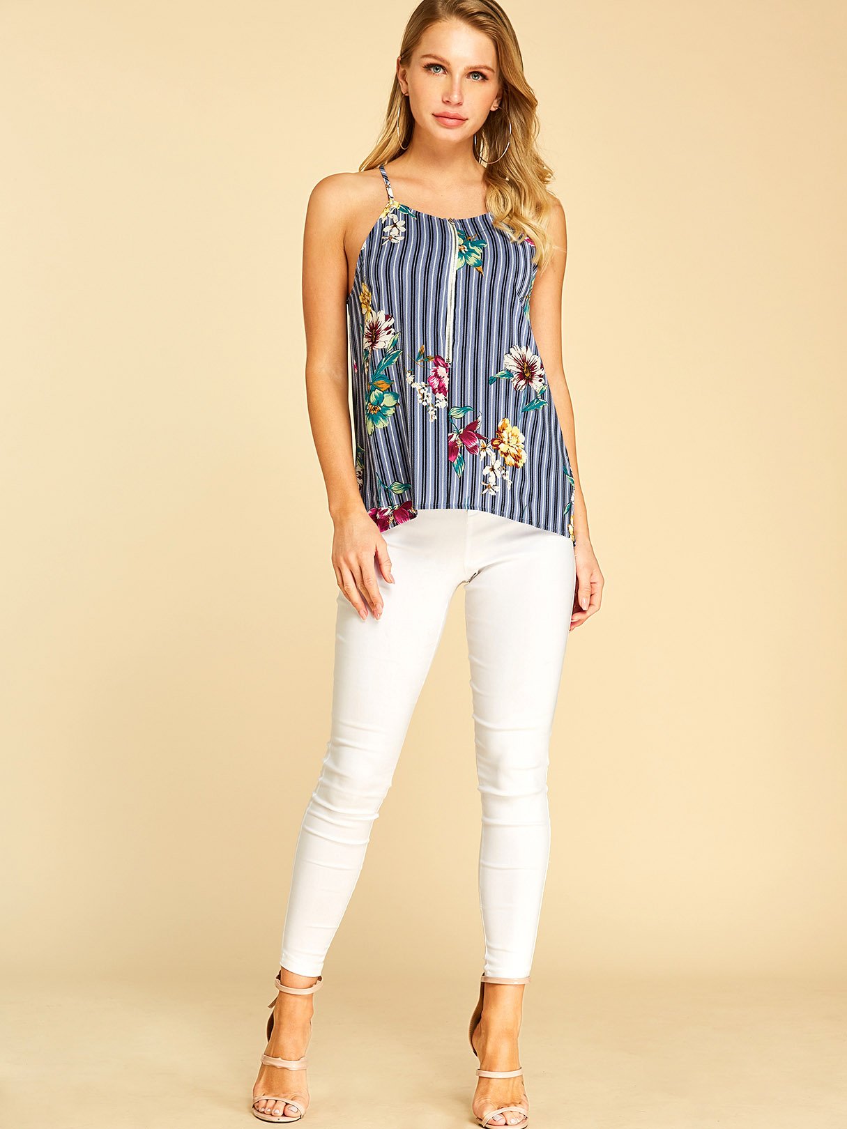 NEW FEELING Womens Blue Blouses