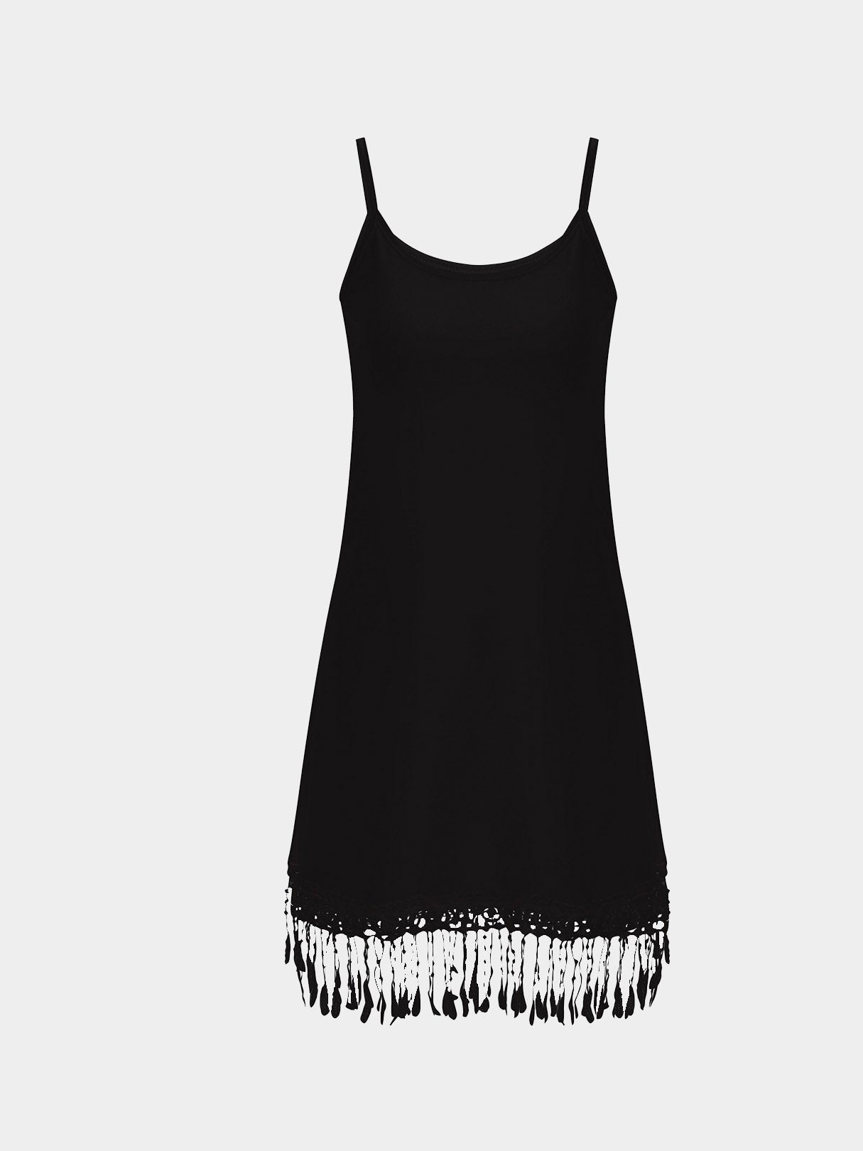 Wholesale Black Sleeveless Tassel Lace Sexy Dresses