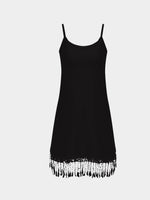 Wholesale Black Sleeveless Tassel Lace Sexy Dresses