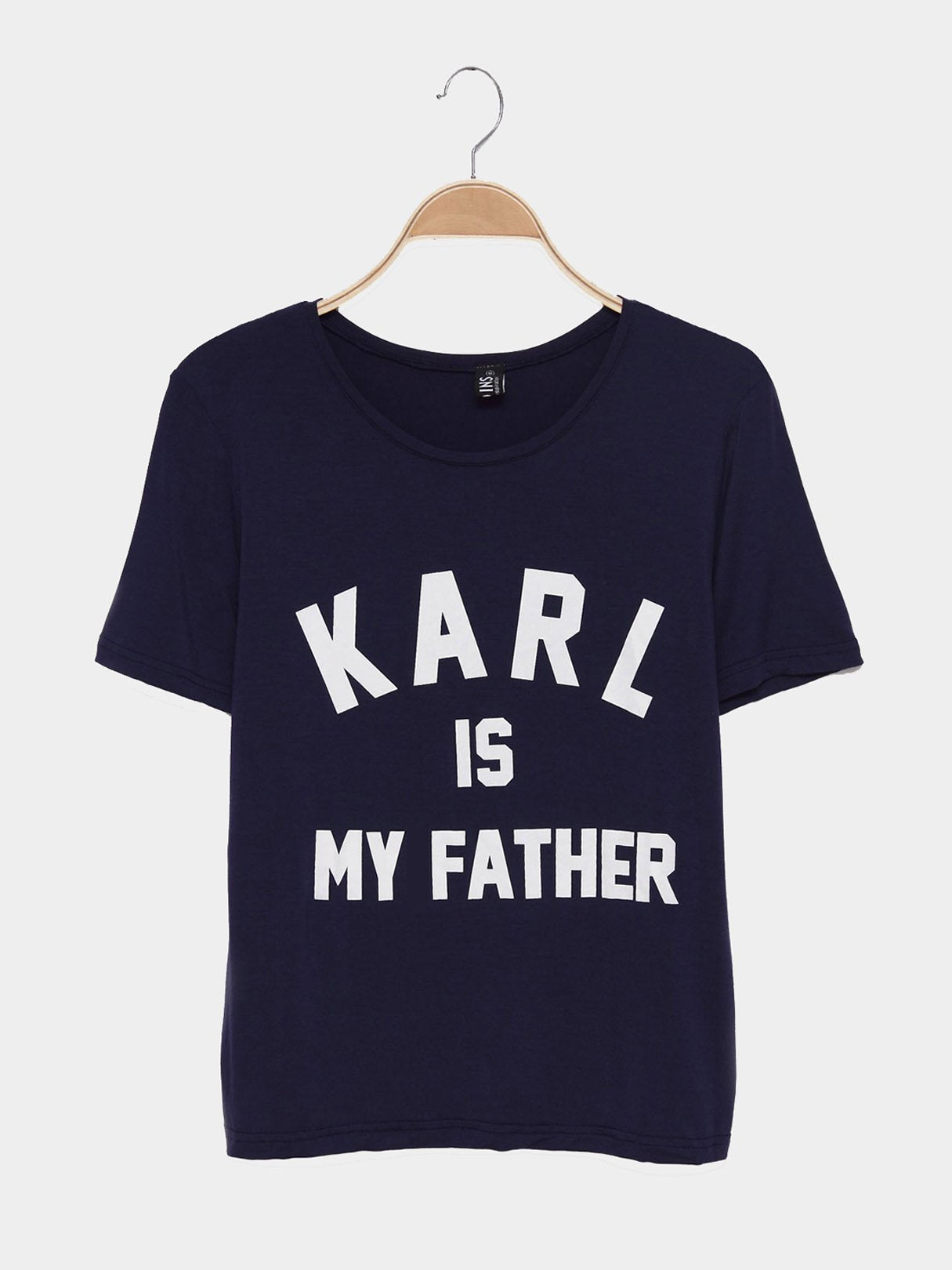 Wholesale Karl Is My Father Print Navy T-Shirt 
