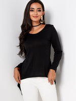 NEW FEELING Womens Black T-Shirts