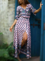 OEM ODM Ladies Cyan Maxi Dresses