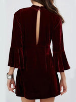 NEW FEELING Womens Burgundy Casual Dresses