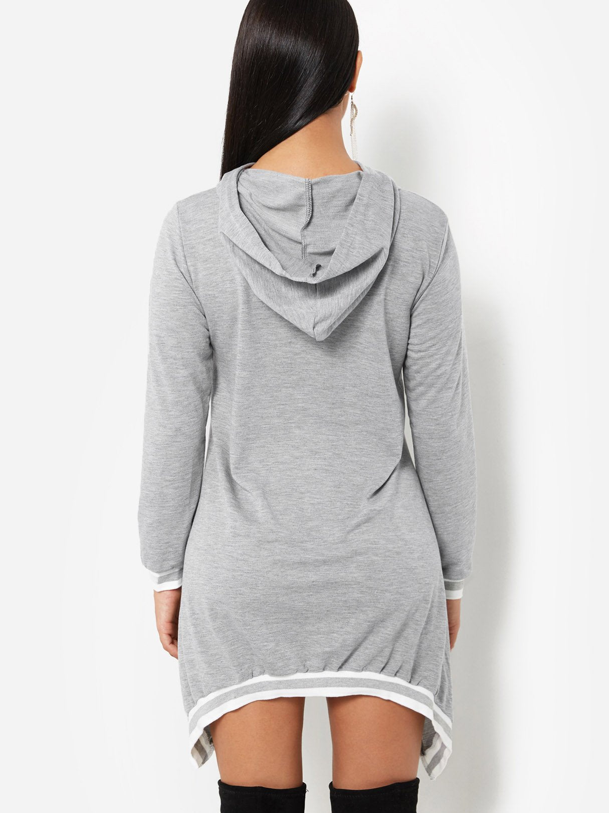 NEW FEELING Womens Grey Shirt Dresses