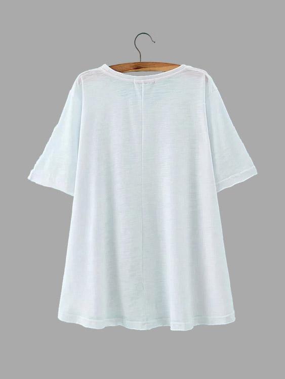 NEW FEELING Womens White T-Shirts