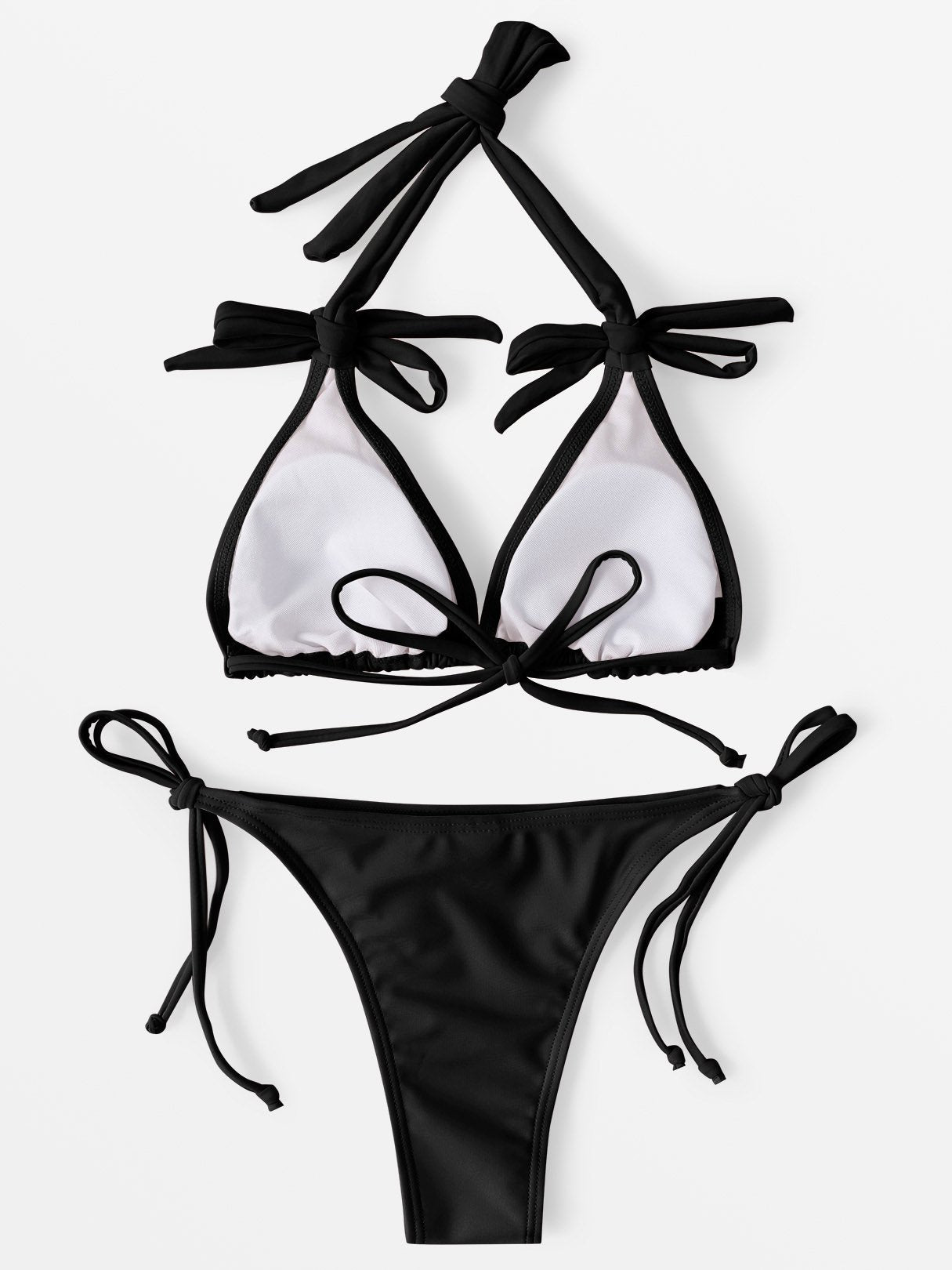 NEW FEELING Womens Black Bikinis