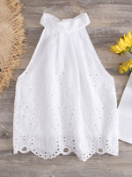 NEW FEELING Womens White Crop Top