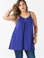 OEM Ladies Blue Plus Size Tops