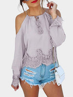 OEM Ladies Light Purple Blouses