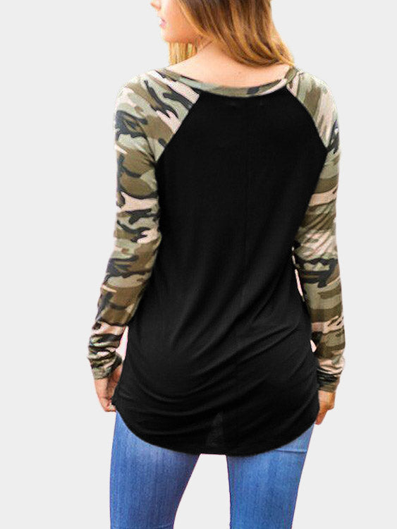 NEW FEELING Womens Black T-Shirts