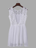 NEW FEELING Womens White Mini Dresses