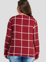 NEW FEELING Womens Red Plus Size Tops