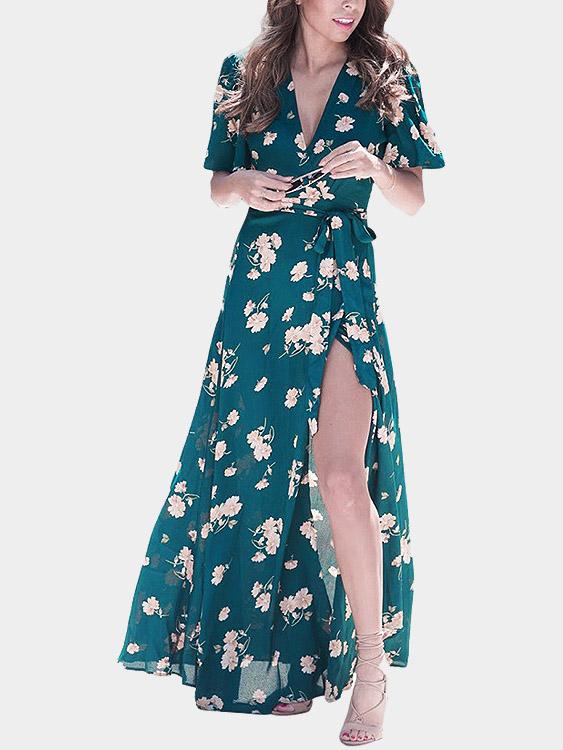 NEW FEELING Womens Green Maxi Dresses