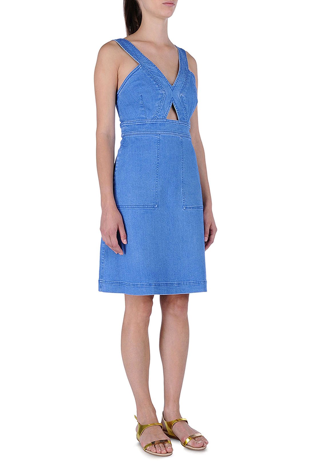 OEM Ladies Blue Casual Dresses