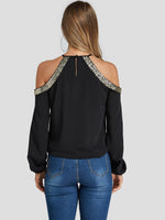 NEW FEELING Womens Black Blouses