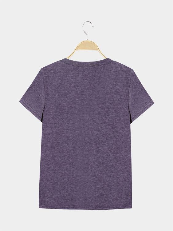 NEW FEELING Womens Purple T-Shirts