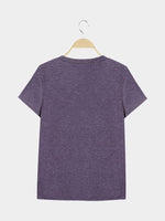 NEW FEELING Womens Purple T-Shirts