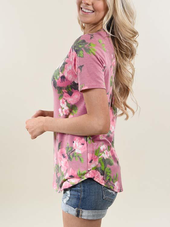 OEM Ladies Pink T-Shirts