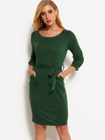 OEM Ladies Army Green Casual Dresses
