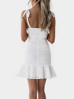 NEW FEELING Womens White Mini Dresses