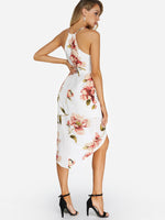 NEW FEELING Womens White Floral Dresses