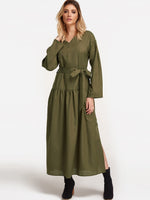 ODM Ladies Long Sleeve Maxi Dress