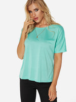 NEW FEELING Womens Green T-Shirts