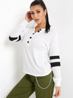 Custom Black V Neck Top Ladies