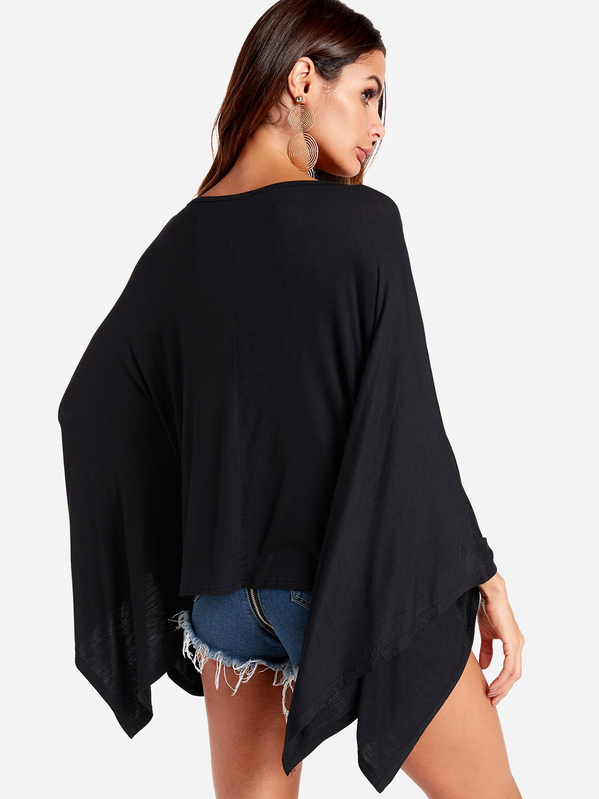 NEW FEELING Womens Black Blouses