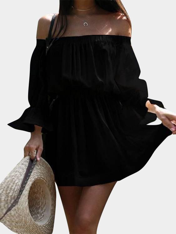 NEW FEELING Womens Black Mini Dresses