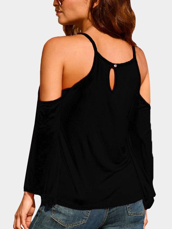 NEW FEELING Womens Black T-Shirts