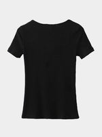 NEW FEELING Womens Black T-Shirts