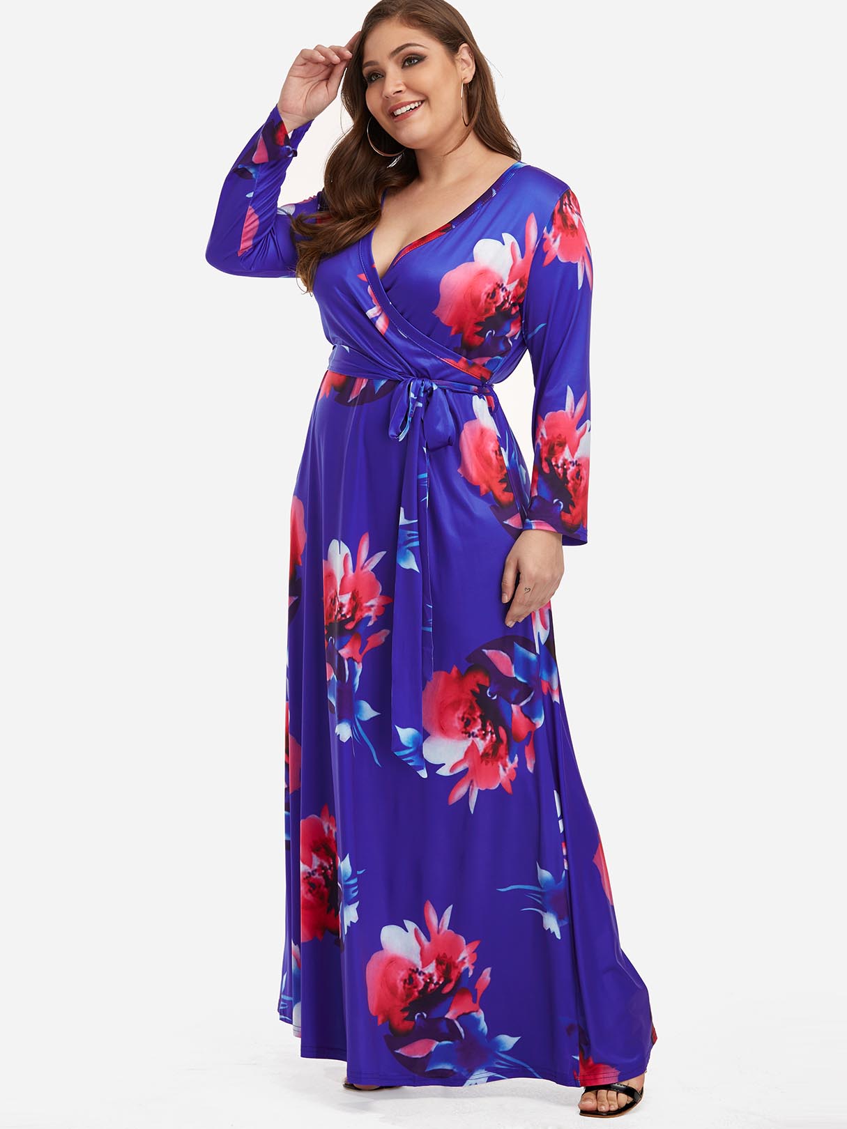 OEM ODM Womens Long Sleeve Plus Size Maxi Dresses