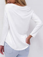 NEW FEELING Womens White T-Shirts