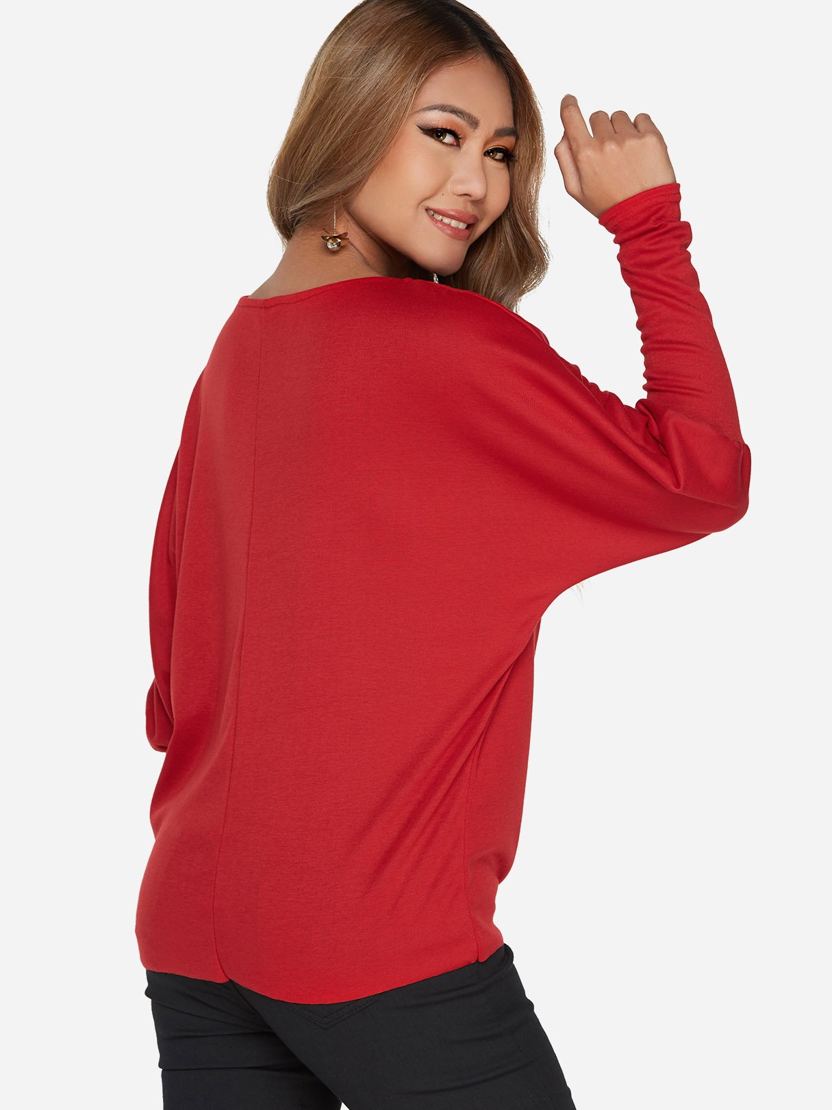 NEW FEELING Womens Red T-Shirts