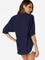 NEW FEELING Womens Navy Blouses