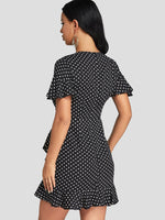 NEW FEELING Womens Black V-Neck Dresses