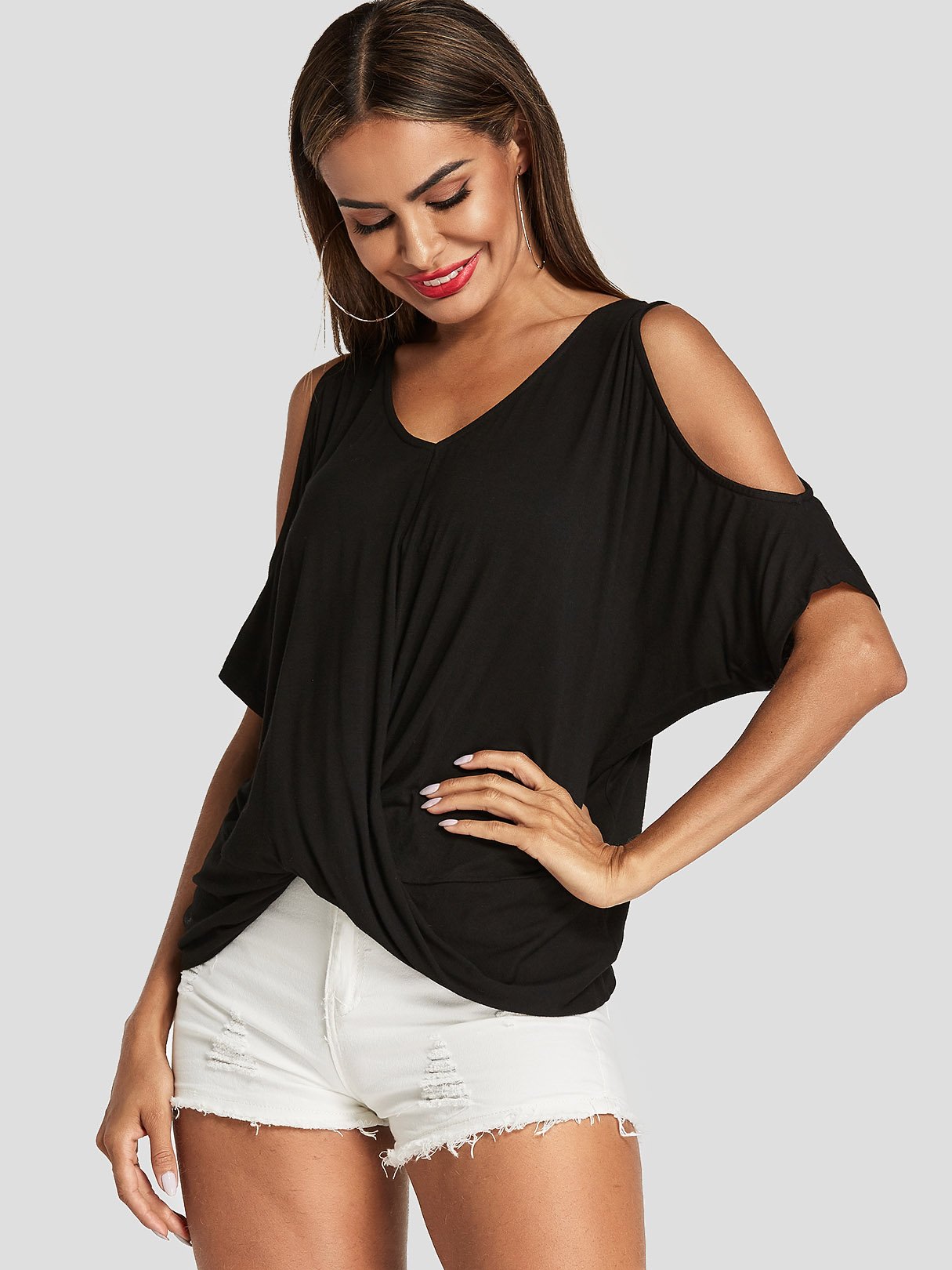 OEM Ladies Black T-Shirts