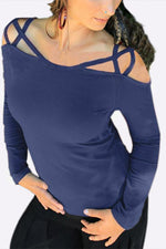 Wholesale Long Sleeve Blue T-Shirts