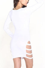 NEW FEELING Womens White Mini Dresses
