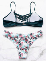 NEW FEELING Womens Green Bikinis