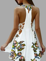 NEW FEELING Womens White Floral Dresses