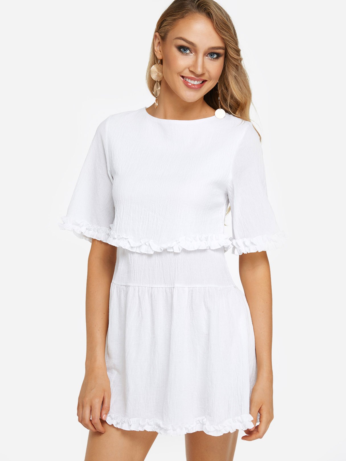 ODM Ladies Half Sleeve Casual Dresses