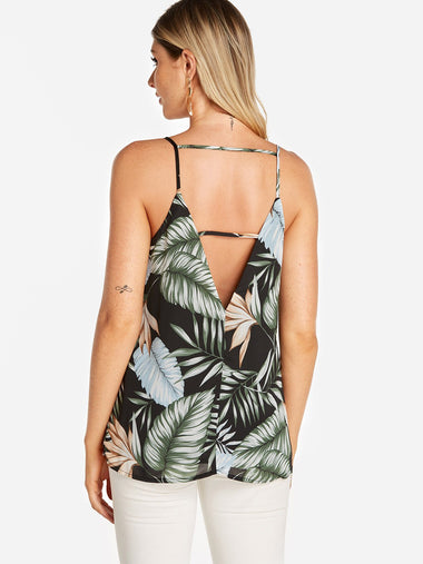 Wholesale V-Neck Floral Print Sleeveless Camis