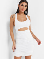 NEW FEELING Womens White Mini Dresses