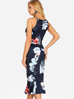 NEW FEELING Womens Navy Floral Dresses