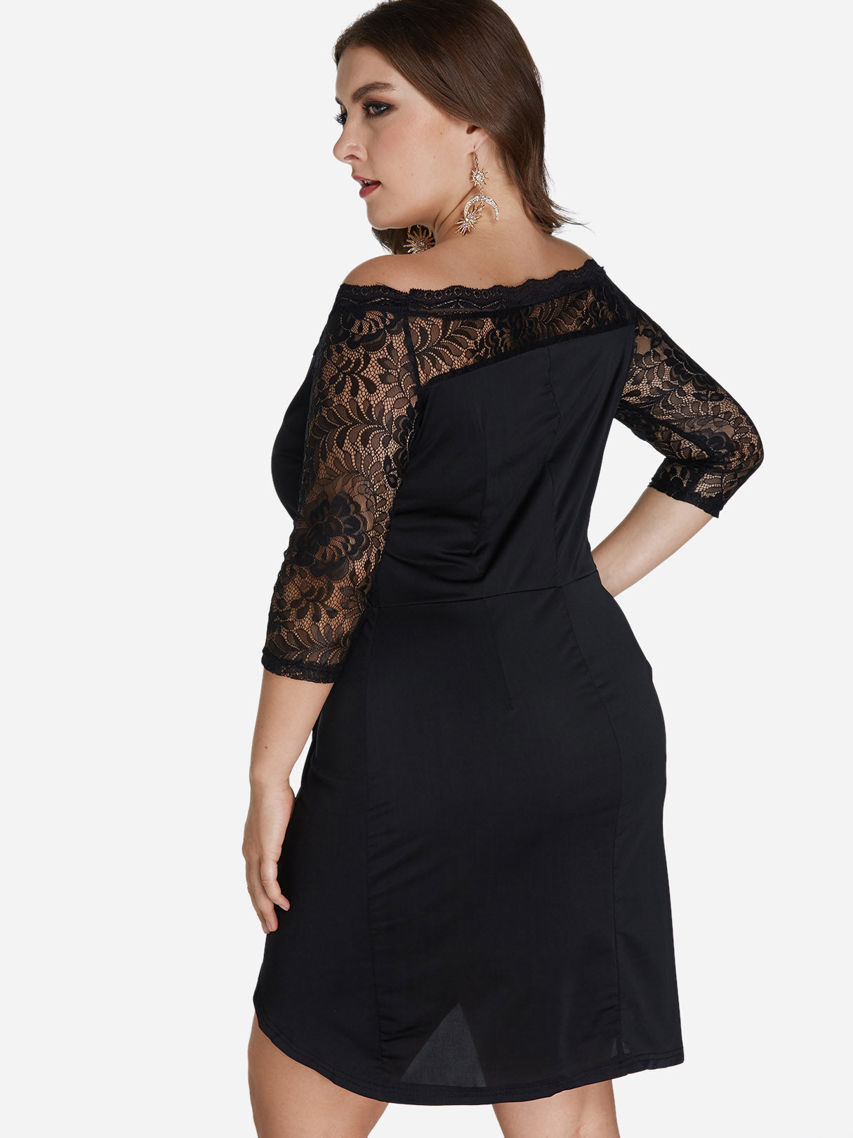 NEW FEELING Womens Black Plus Size Dresses