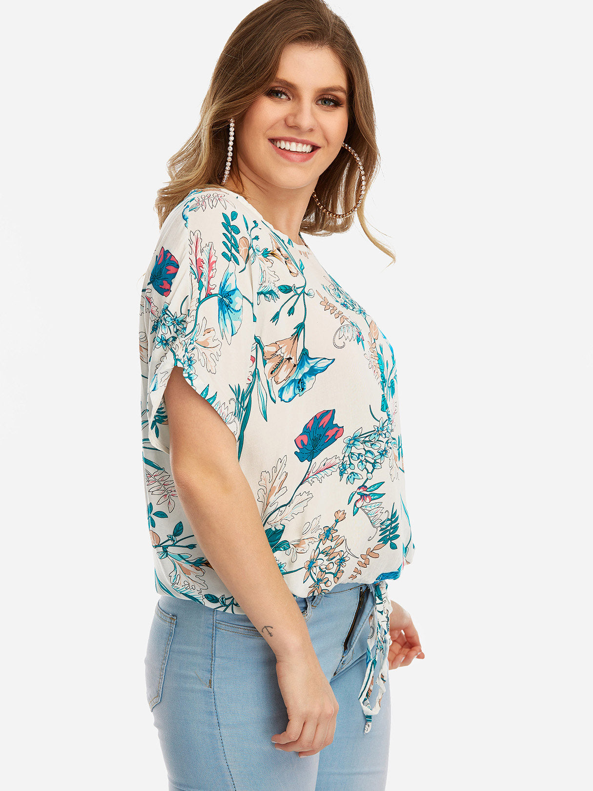 OEM Ladies White Plus Size Tops