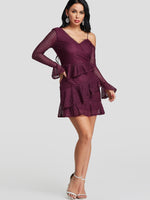 OEM ODM Womens 3/4 Sleeve Mini Dress