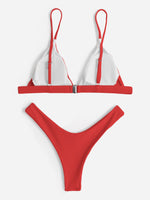 NEW FEELING Womens Red Bikinis